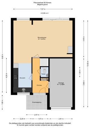 Floorplan - Petuniastraat 49, 1338 WX Almere